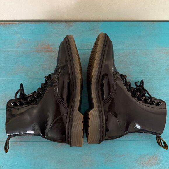 Dr. Martens Women's Pascal Black Patent Leather Lamper Boots Sz 6 - Picture 8 of 13